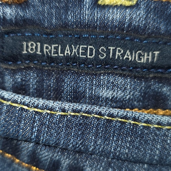 Lucky Brand 181 Relaxed Straight Mens Jeans 44x30 Med Wash Stretch Denim Short - Picture 5 of 12